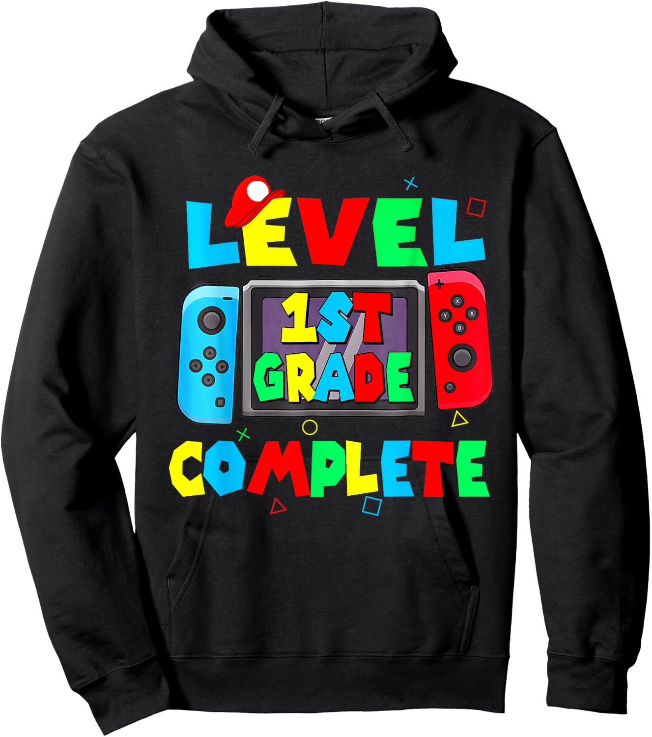 Level 1st grade complete last day of school video game Hoodie - Hoodie | Black
