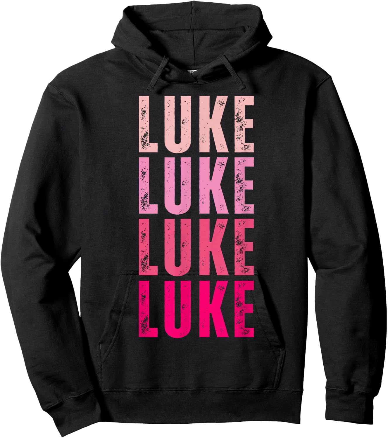 Personalized Name Luke I Love Luke Vintage Hoodie - Hoodie | Black