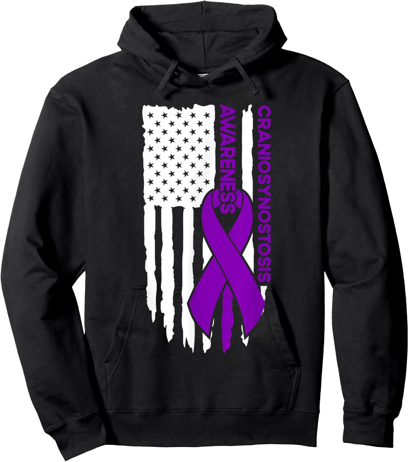 Craniosynostosis Awareness Flag Craniosynostosis Hoodie - Hoodie | Black