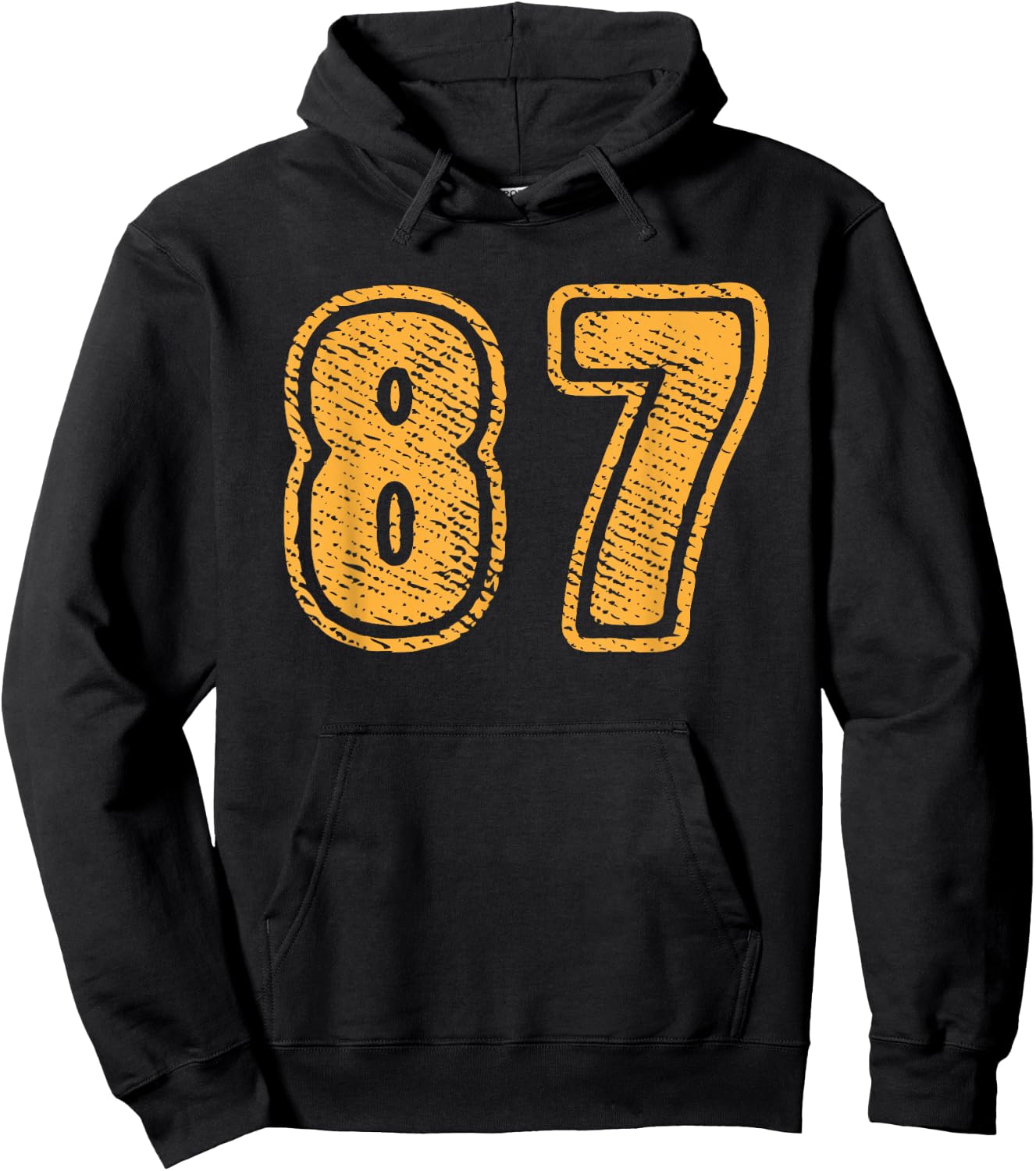 Number 87 On Front Big Bold 87 Team Group Player Matching Hoodie - Hoodie | Black
