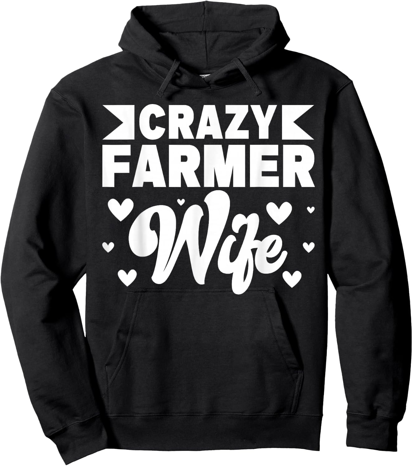 Crazy Farmer Wife Farming Farm Boy Hoodie - Hoodie | Black