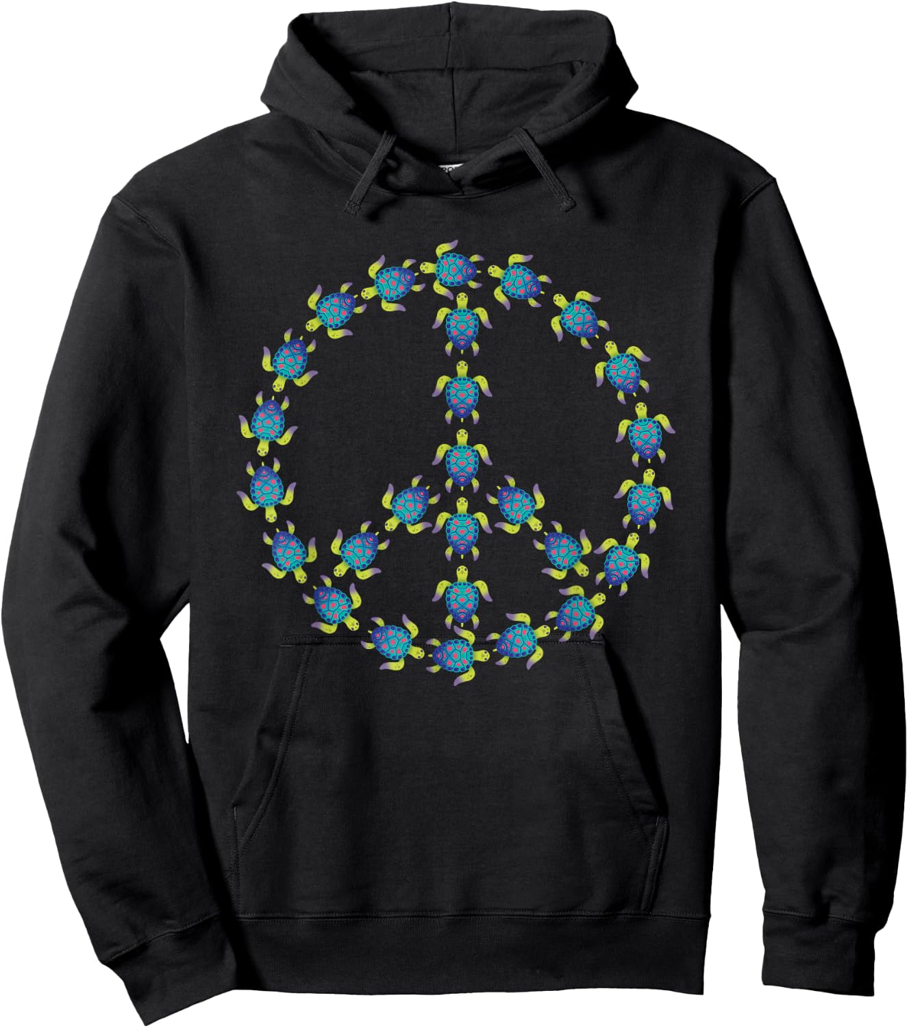 Peace Turtles Turtle Peace Symbol Sea Life Peace Advocate Hoodie - Hoodie | Black
