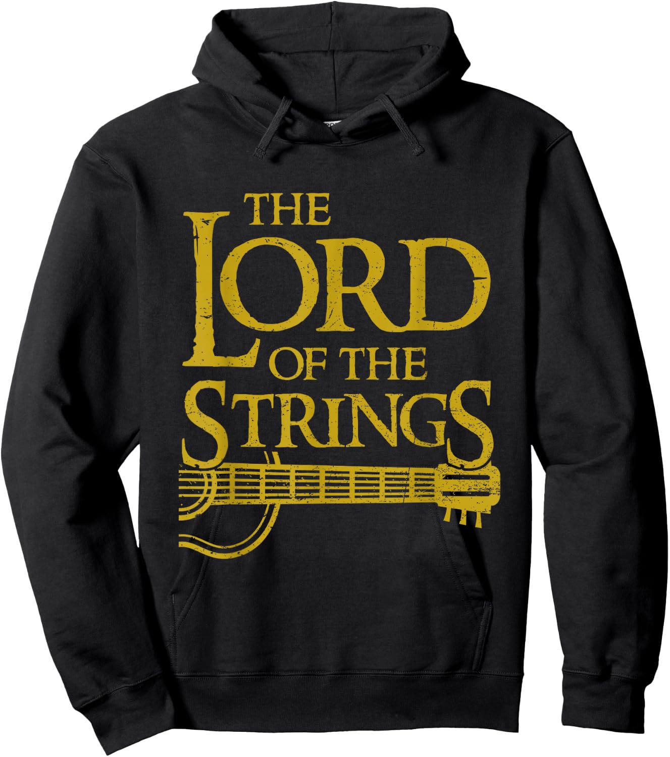 Funny Lord Strings Music Instrument Guitar Player Guitarist Hoodie - Hoodie | Black