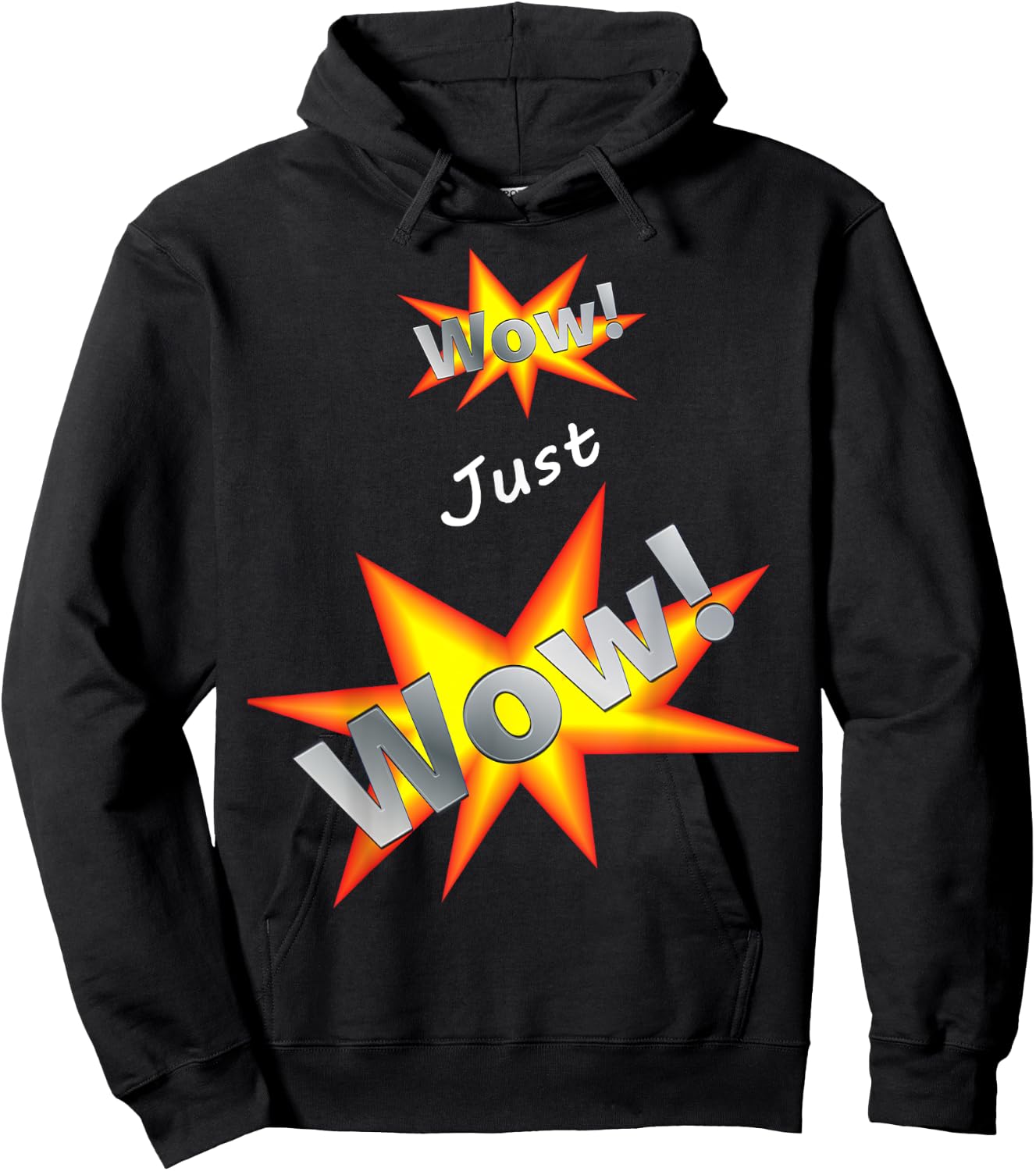 Wow just wow show your appreciation and surprise pop art Hoodie - Hoodie | Black