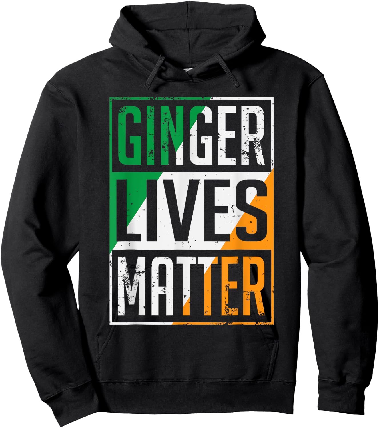 Ginger Lives Matter Irish Flag St Patricks Day Redhead Men Hoodie - Hoodie | Black