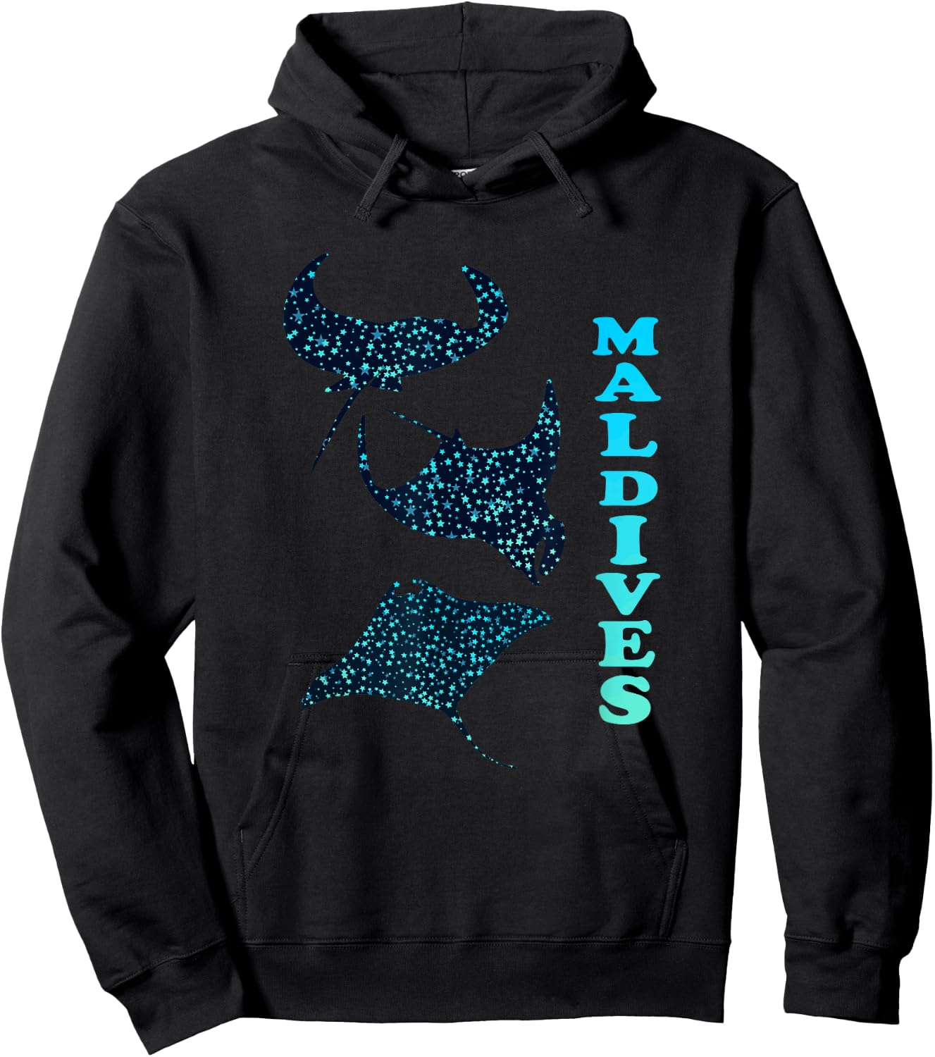 Manta Ray Maldives Hoodie - Hoodie | Black