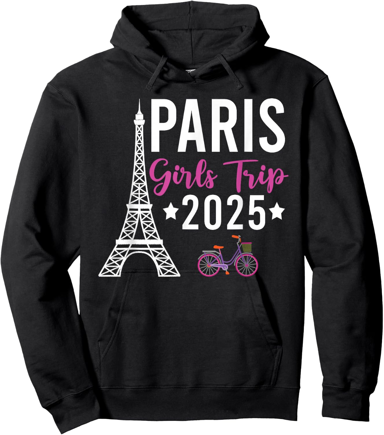 France Paris Girls Trip 2025 Summer Vacation Ladies Weekend Hoodie - Hoodie | Black