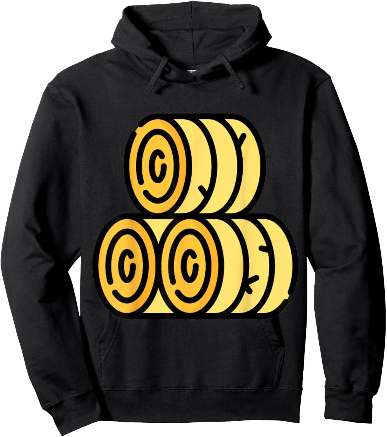 Hay Bale Farm Farming Hoodie - Hoodie | Black