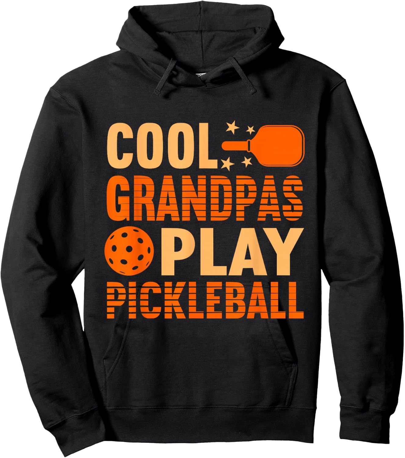 Cool Grandpas Play Pickleball | Pickleball Grandpa Hoodie - Hoodie | Black