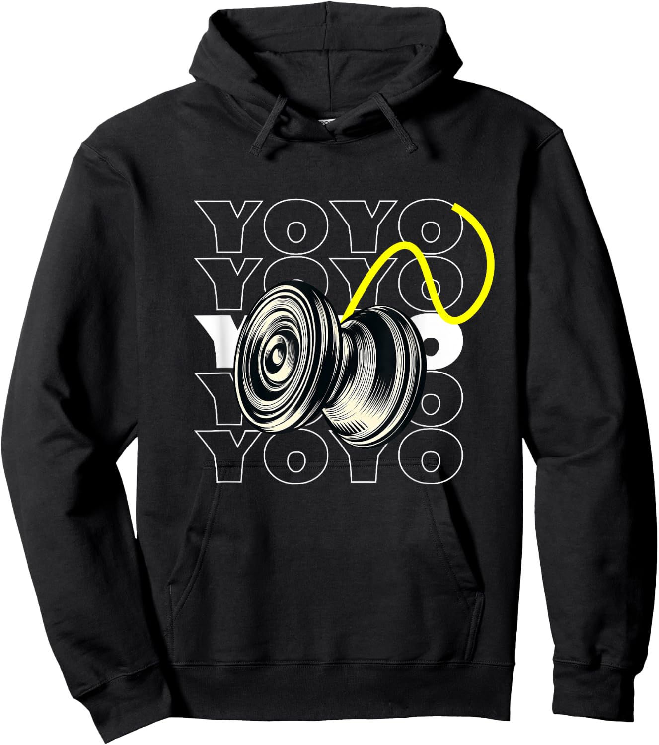 Retro Style Vintage Yoyo Lover Toy Game Pastime YOYO Hoodie - Hoodie | Black