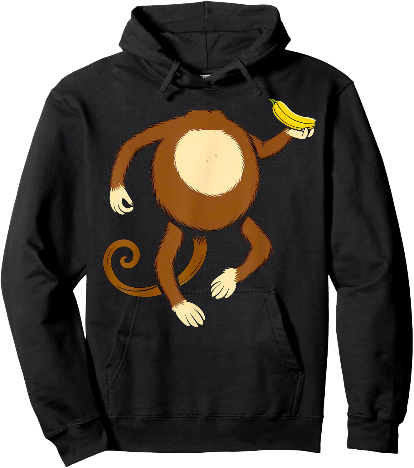 Monkey Holding Banana Halloween Costume Hoodie - Hoodie | Black