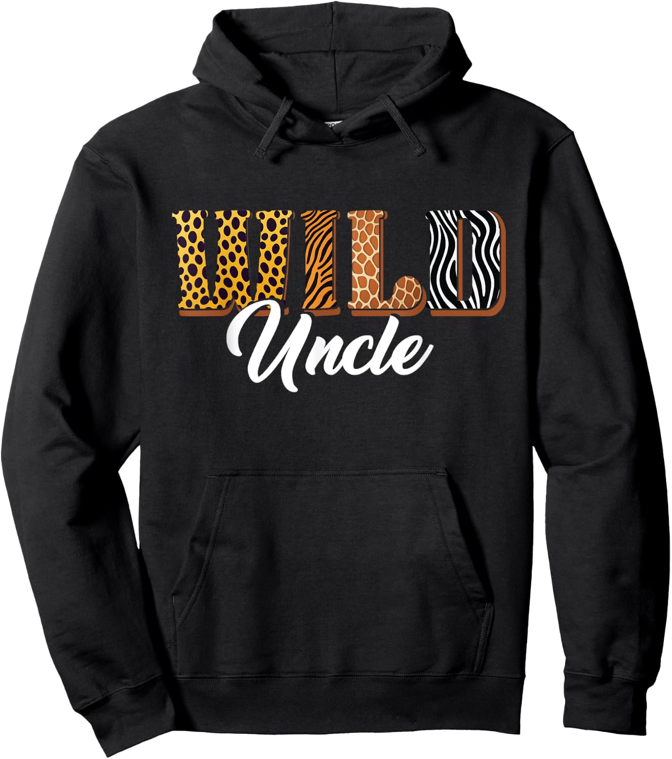 Wild Uncle Zoo Safari Jungle Animal Birthday Matching Family Hoodie - Hoodie | Black