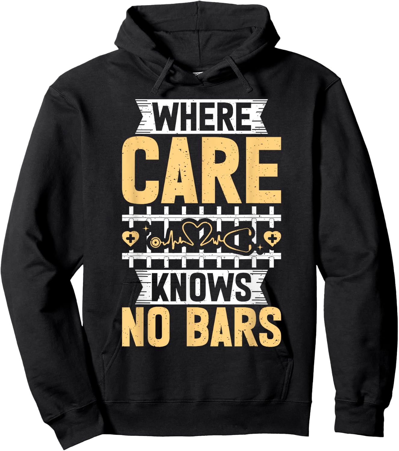 Where Care knows no Bars Correctional Nurse Hoodie - Hoodie | Black