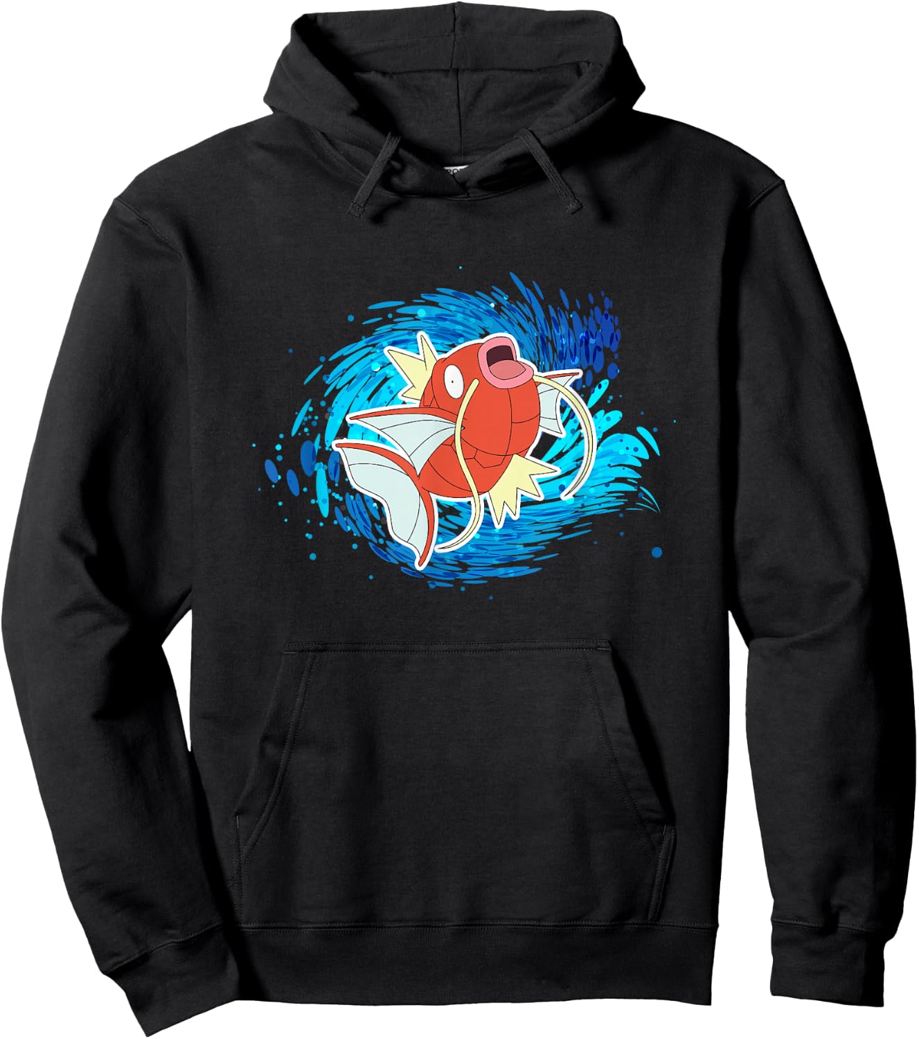 Pokémon Magikarp Using Splash Water Vortex Logo Hoodie - Hoodie | Black