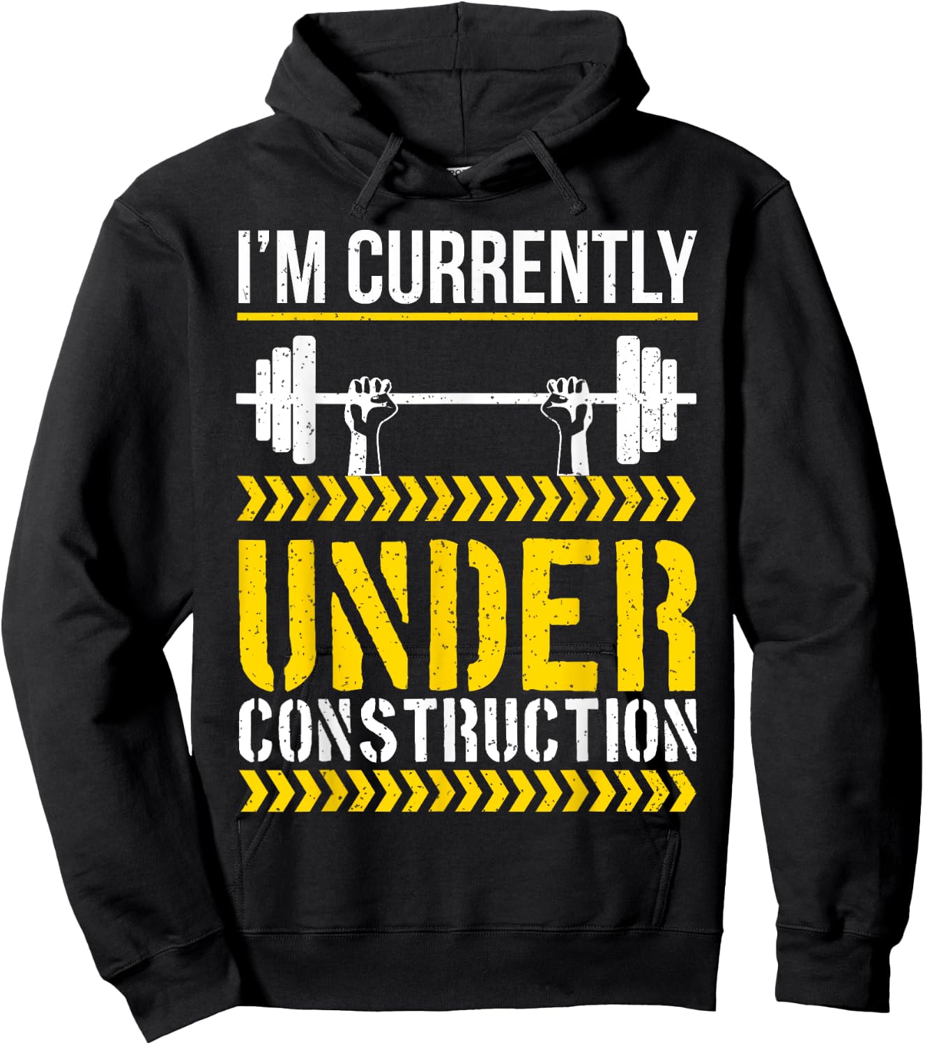 I'm Currently Under Construction Funny Workout Gym Hoodie - Hoodie | Black
