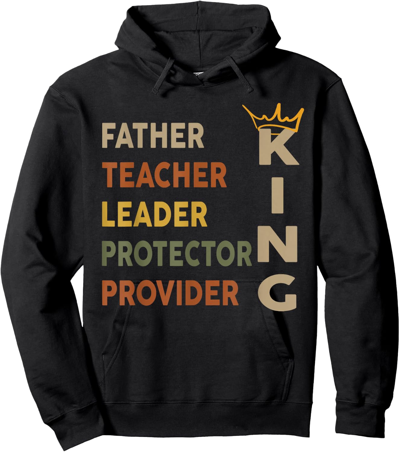 Father's Day African American Father Leader Black King Dad Hoodie - Hoodie | Black