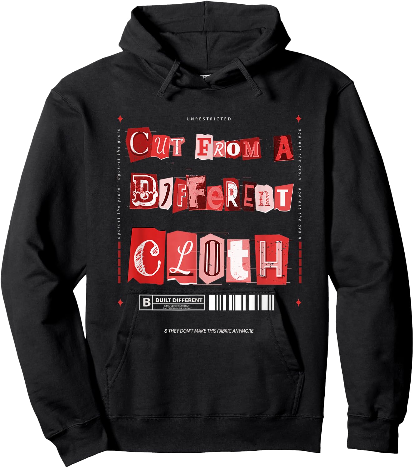 Red Cut from A Different Cloth Red Graphic Hoodie - Hoodie | Black