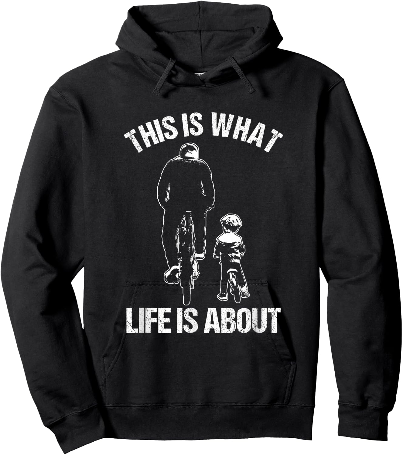 Bicycle BMX Cyclist Father and Son Child Cyclist Bike Hoodie - Hoodie | Black