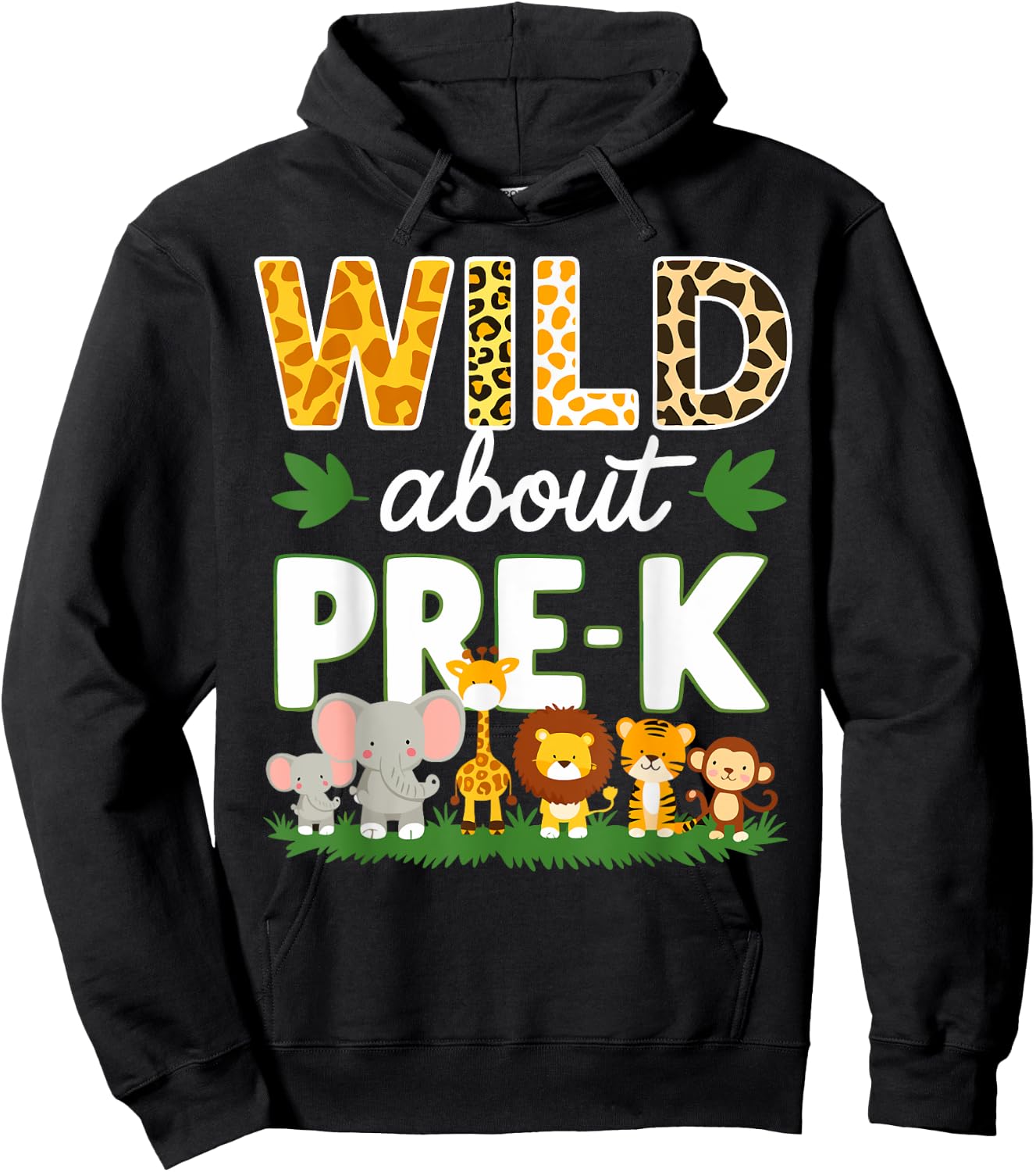Pre-k Teacher, Kids Back To School Wild About Pre-k Hoodie - Hoodie | Black