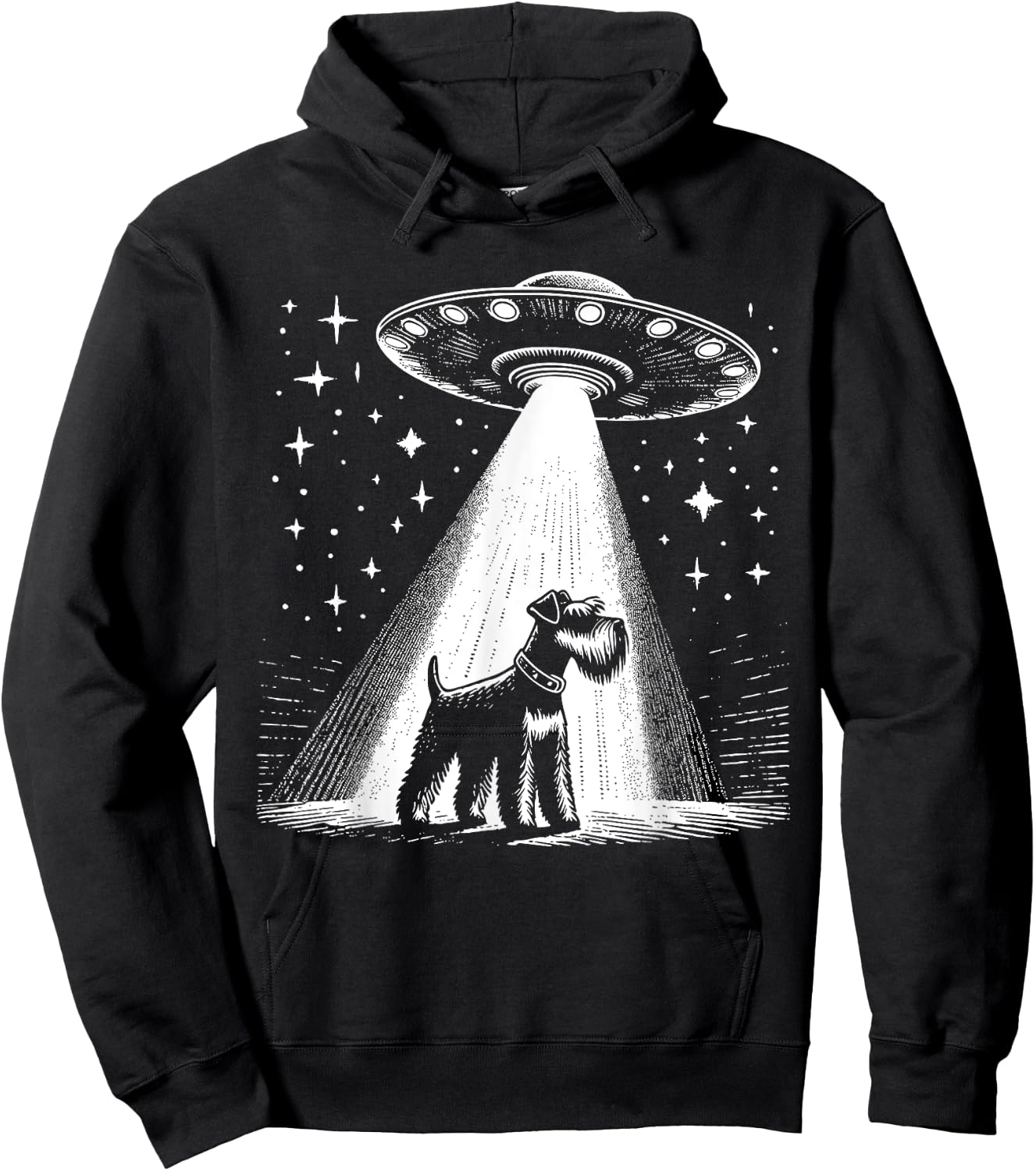 Schnauzer Mom Dad Dog - Funny Alien UFO Women Hoodie - Hoodie | Black