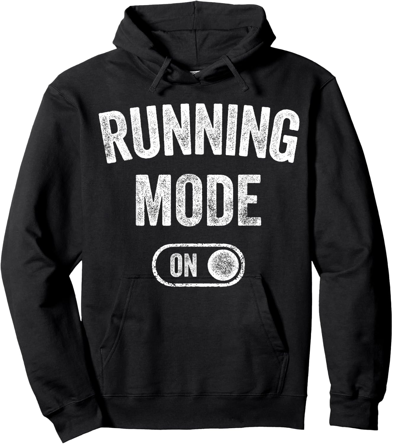 Running Mode On Funny Runner Gift Marathon Runner Hoodie - Hoodie | Black
