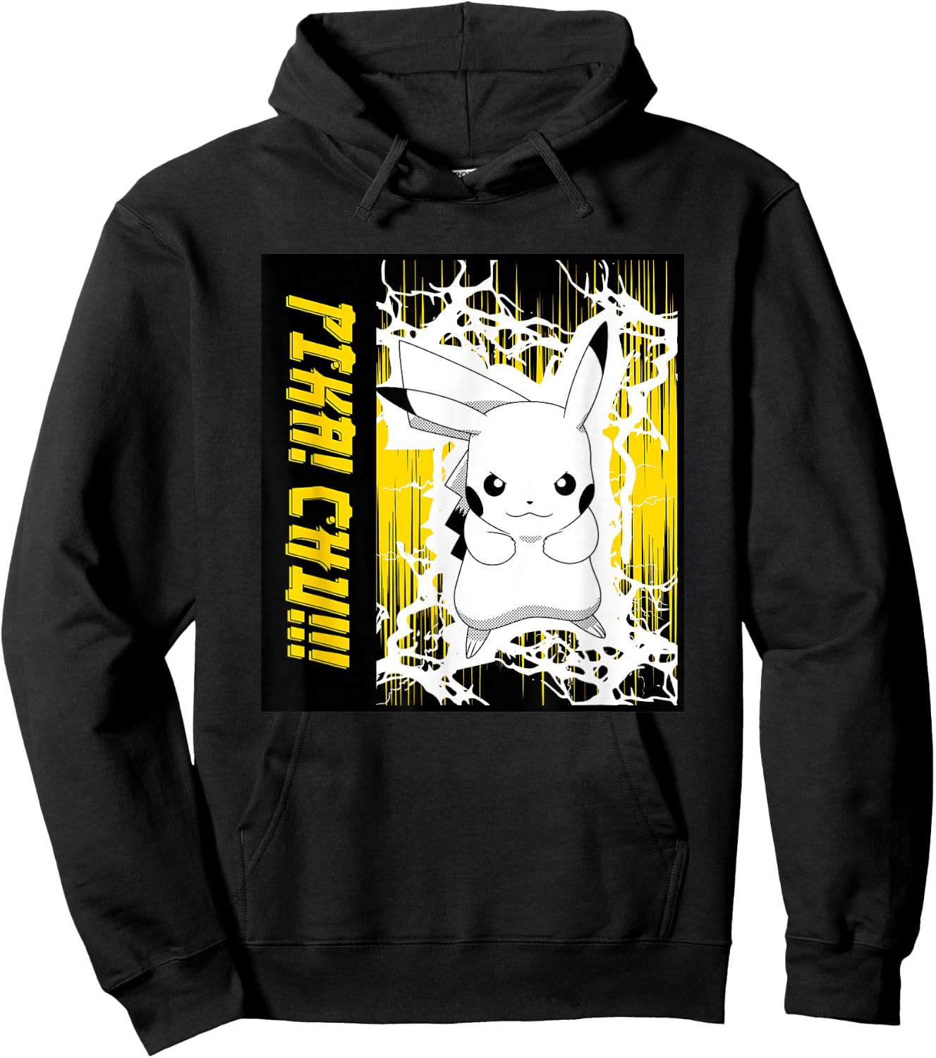 Pokémon - Pikachu Anime Lightning Scence Hoodie - Hoodie | Black