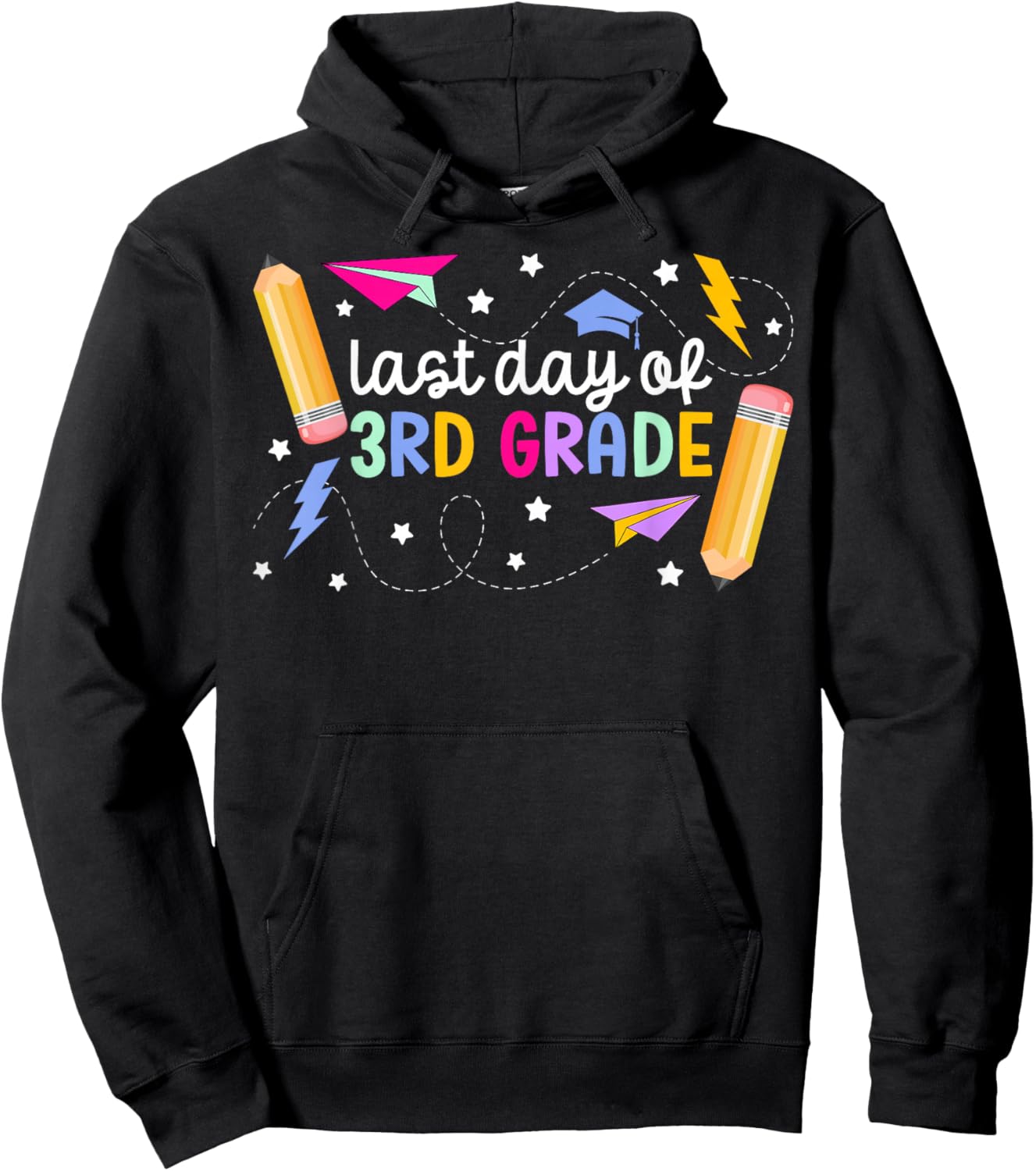 Last Day Of 3rd Grade Last Day Of School Third Grade Hoodie - Hoodie | Black