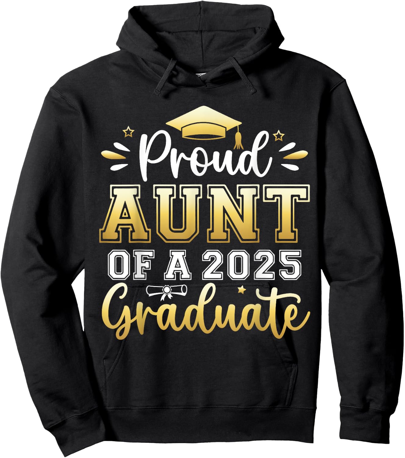 Proud Aunt of a 2025 Graduate Senior Graduation Women Hoodie - Hoodie | Black