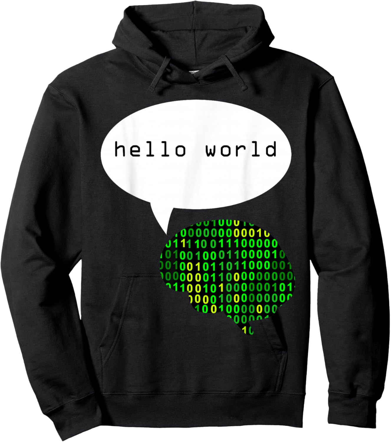 Hello world cool funny for conversation starters Hoodie - Hoodie | Black