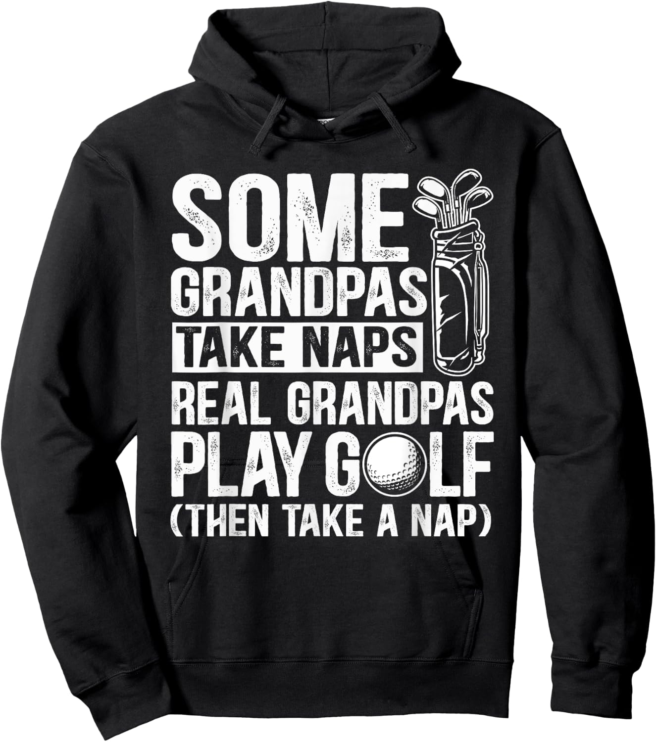 Some grandpas take naps real grandpas play golf Hoodie - Hoodie | Black
