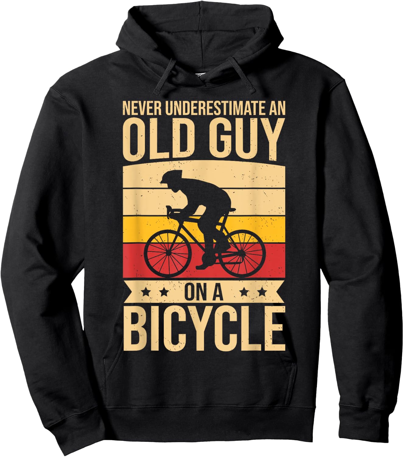Funny Cycling Men Biking Never Underestimate An Old Biker Hoodie - Hoodie | Black
