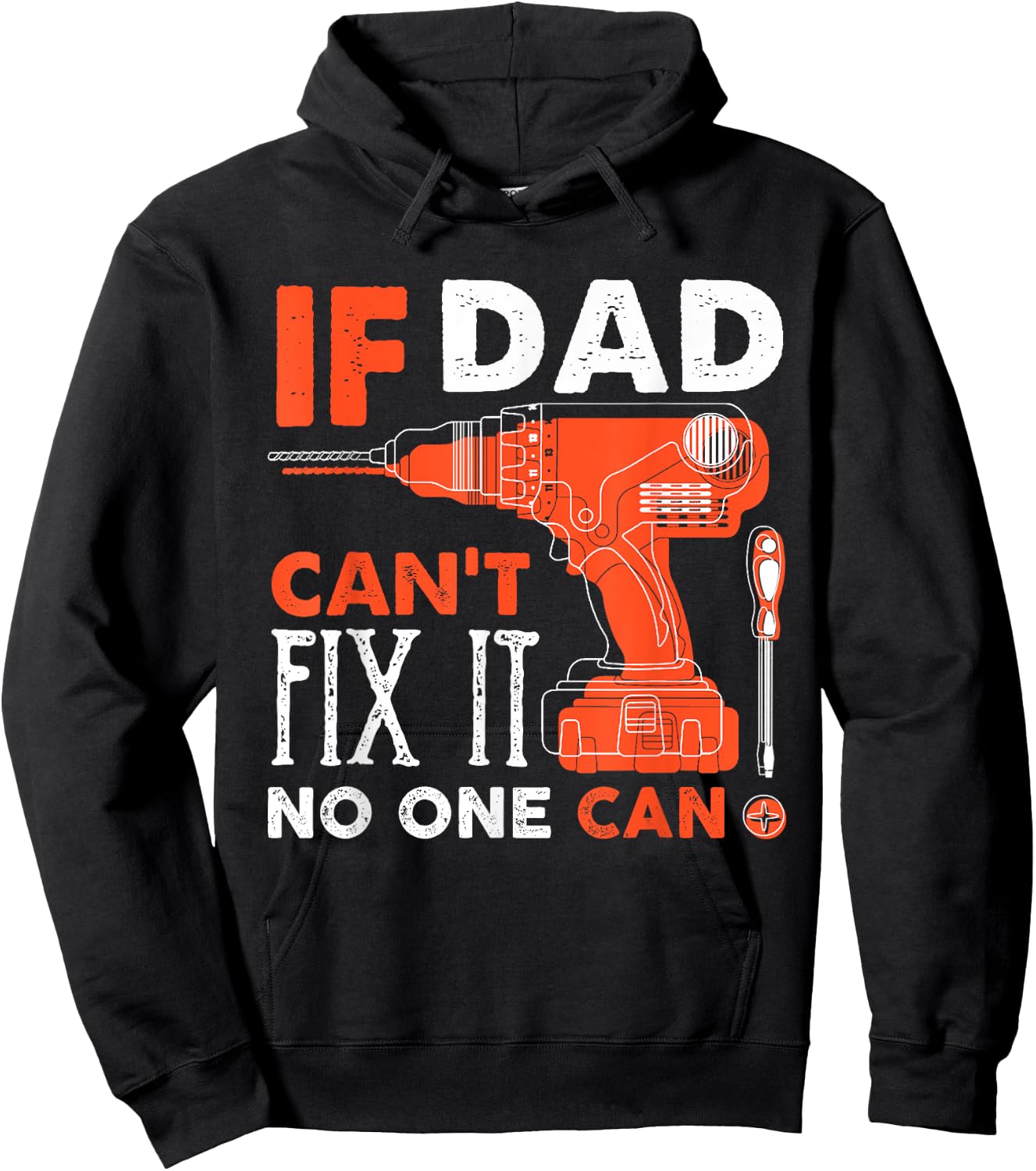 If Dad Cant Fix No One Can Funny Mechanic Garage Dad Hoodie - Hoodie | Black