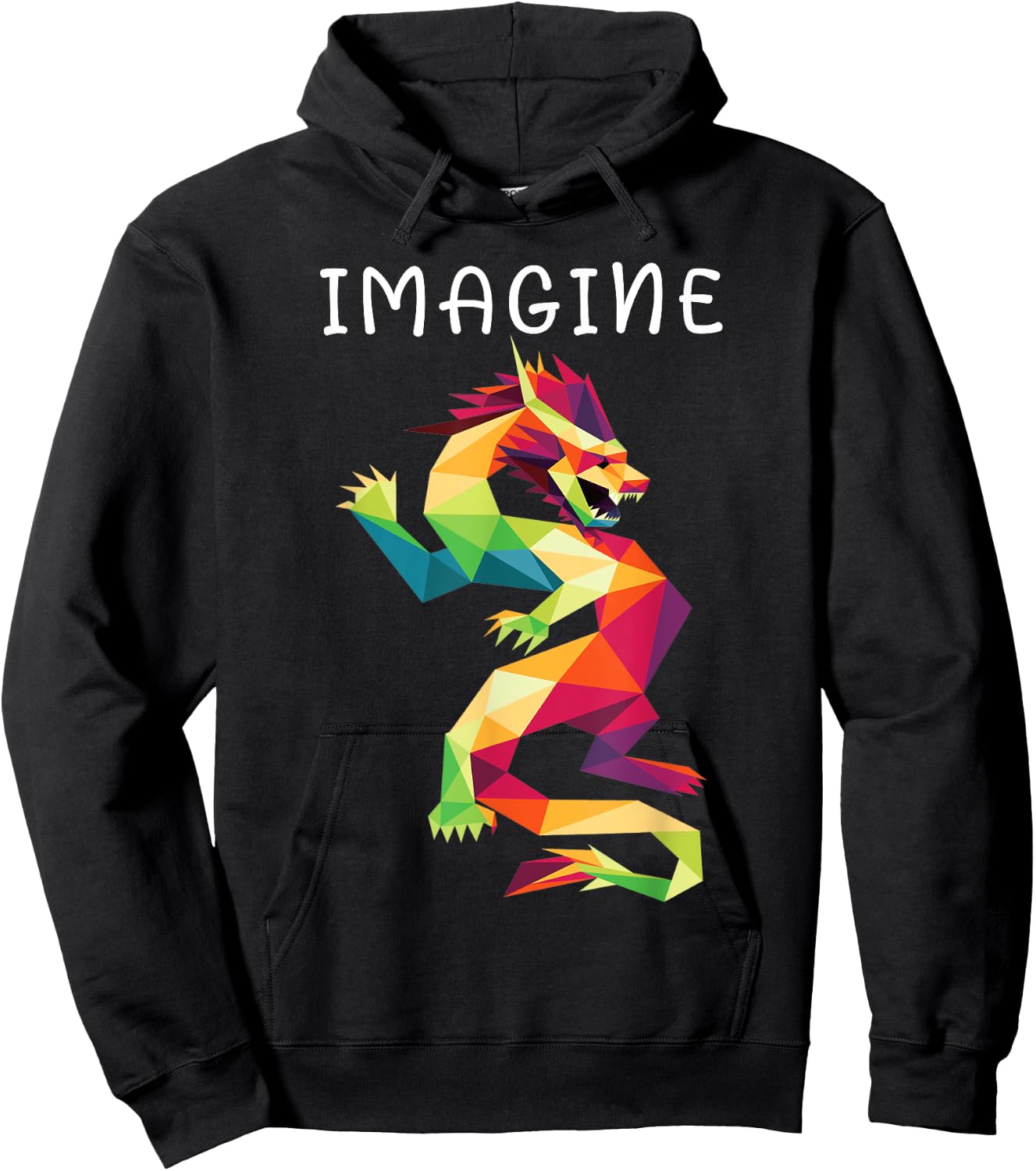 Imagine Fantasy Dragon Tattoo Style Hoodie - Hoodie | Black