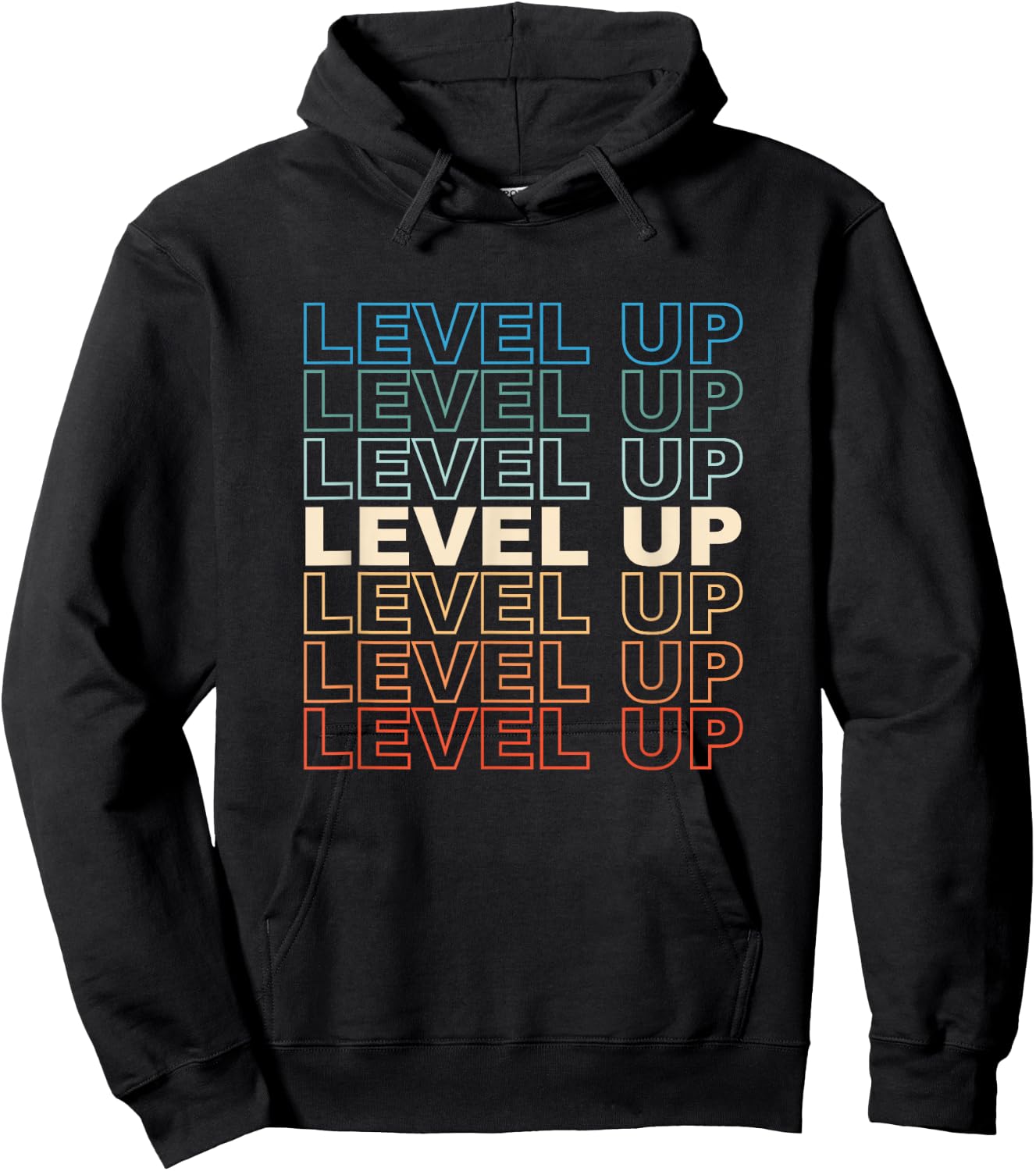 Vintage Gamer LEVEL UP Video Game Lover Retro Gaming Gift Hoodie - Hoodie | Black