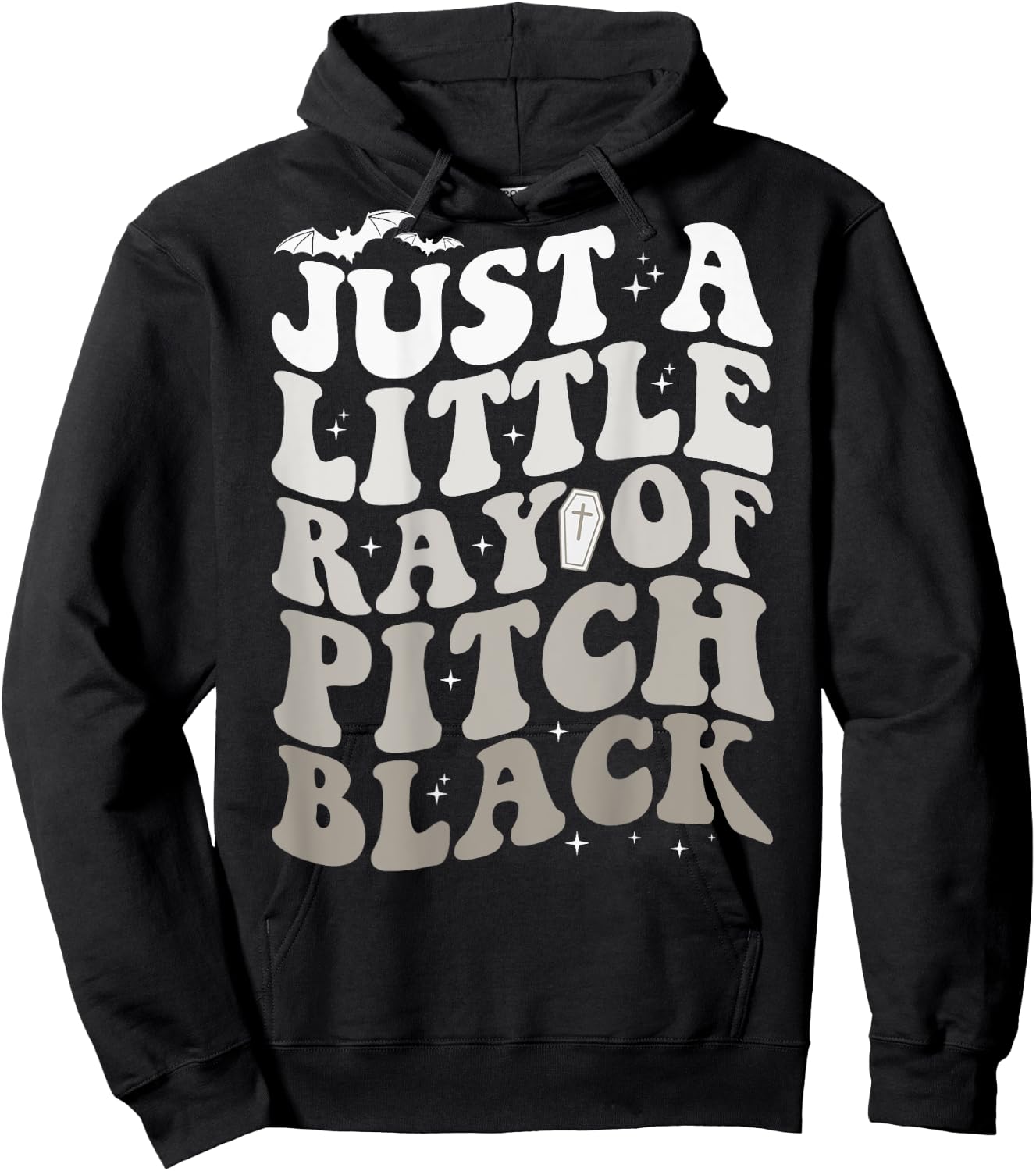 Just A Little Ray Of Pitch Black Witch Halloween ON BACK Hoodie - Hoodie | Black