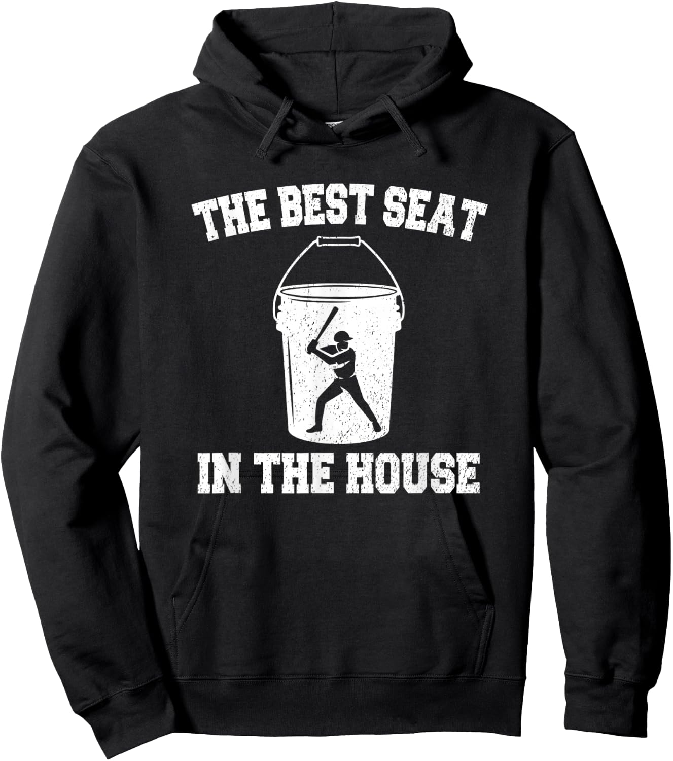 Best Seat in the House Baseball Coach Life Fathers Day Gift Hoodie - Hoodie | Black