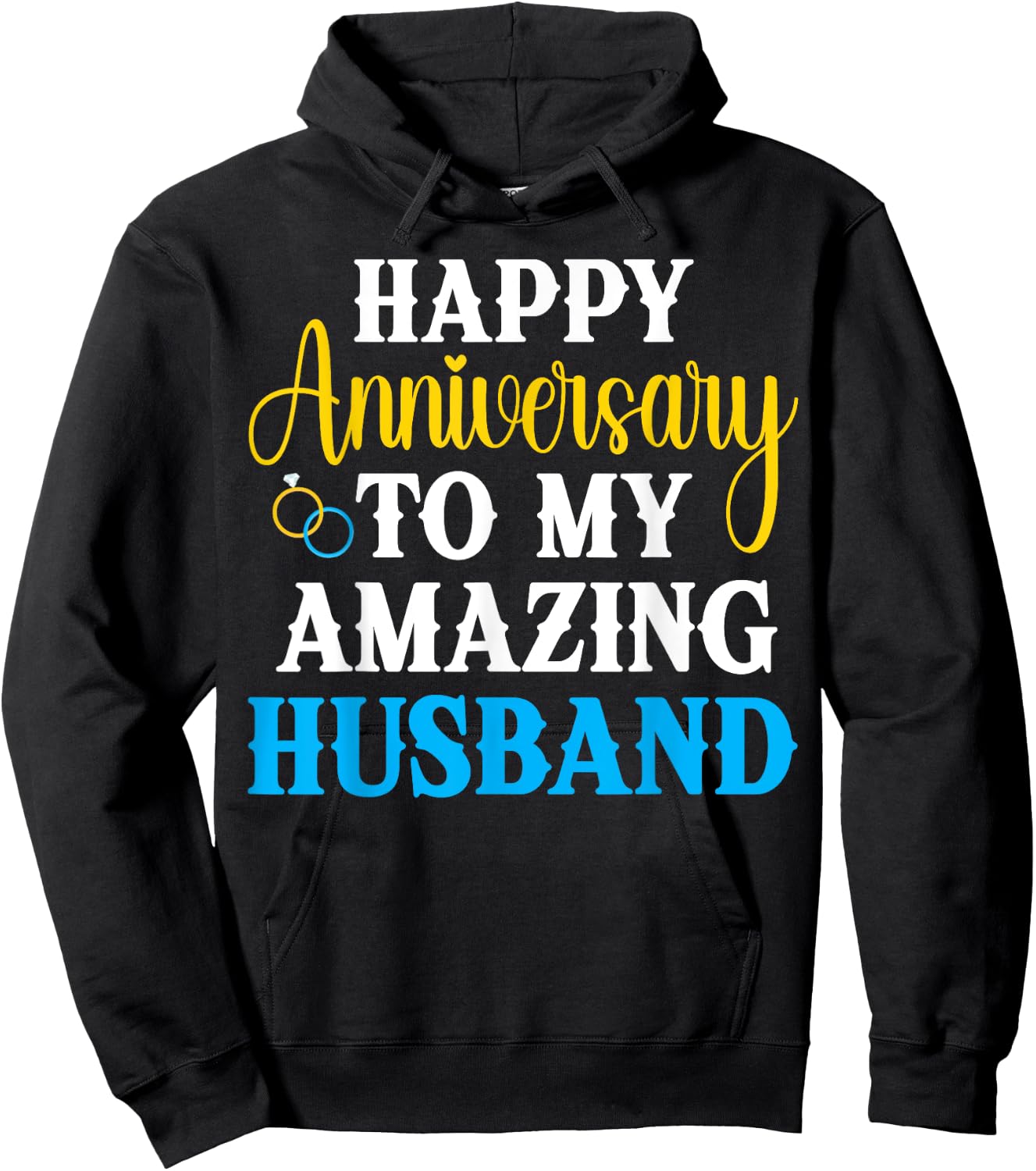 Happy Anniversary To My Amazing Husband Couple Matching Hoodie - Hoodie | Black