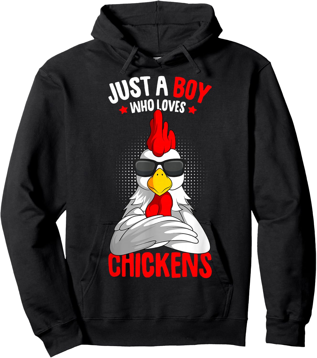 Just a Boy who loves Chickens Hoodie - Hoodie | Black
