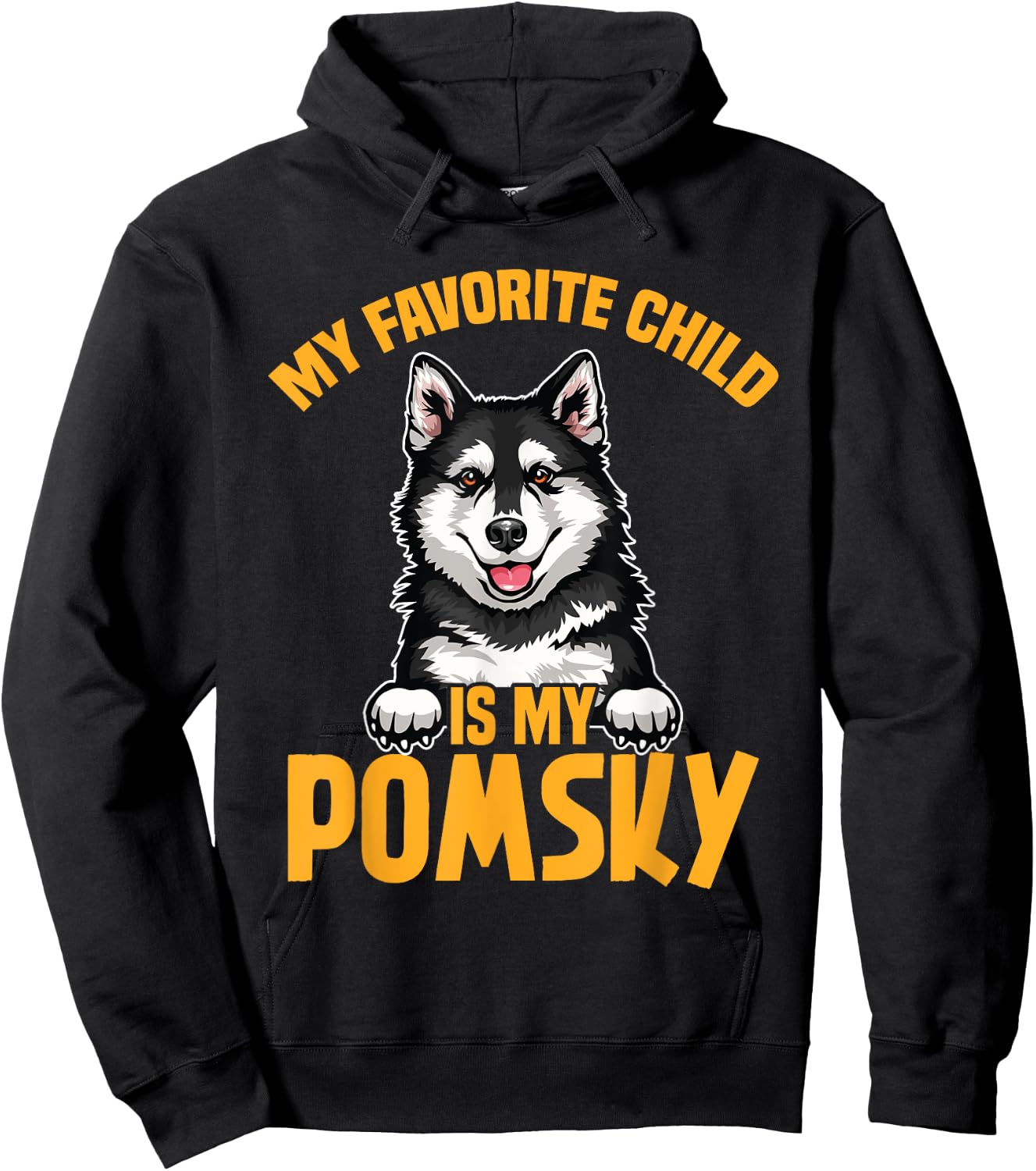 Pomsky Mom Stuffed Animal Pomsky Owner Dog Lover Pomsky Hoodie - Hoodie | Black