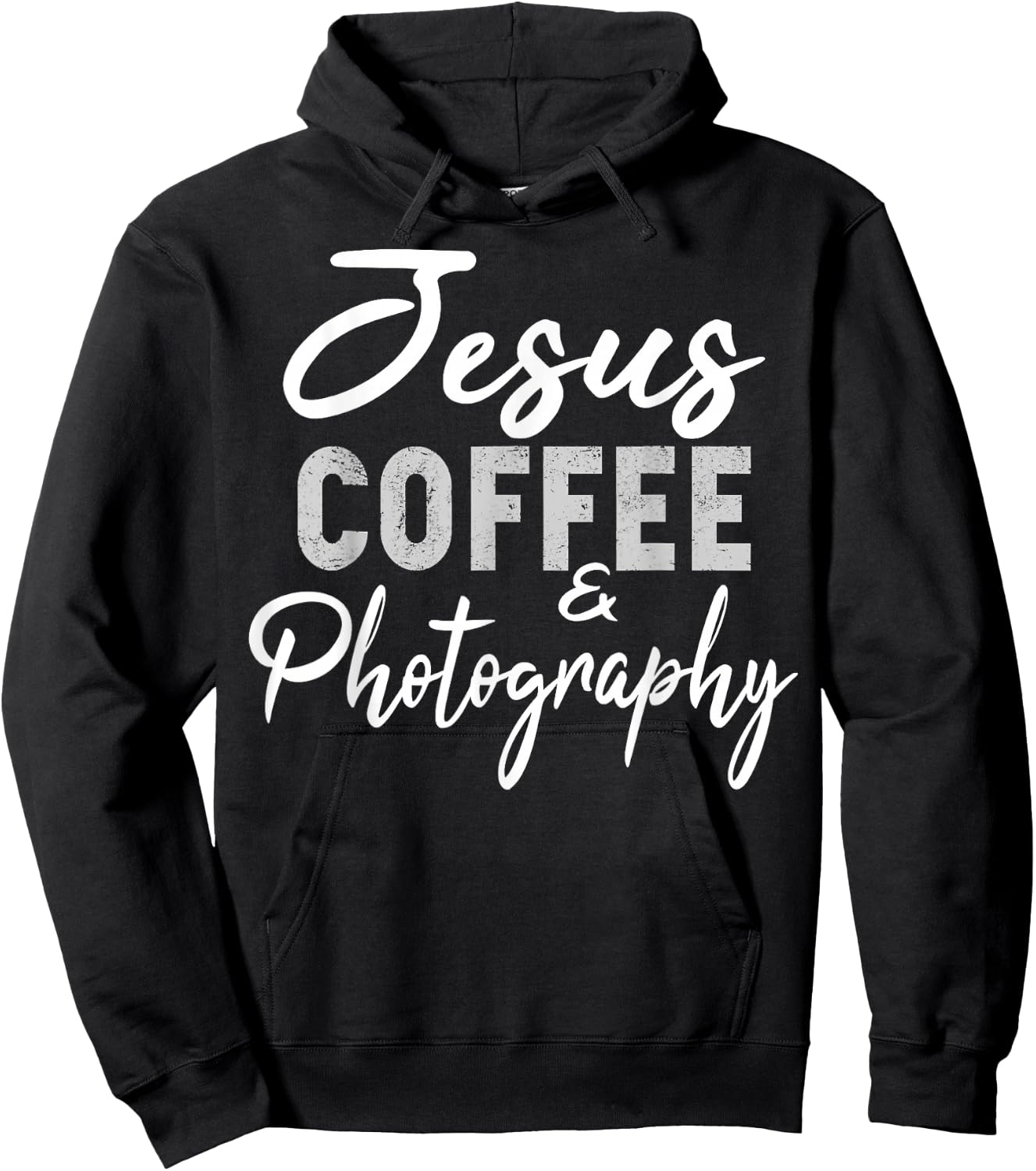 Jesus Coffee and Photography Funny Photographer Camera Hoodie - Hoodie | Black