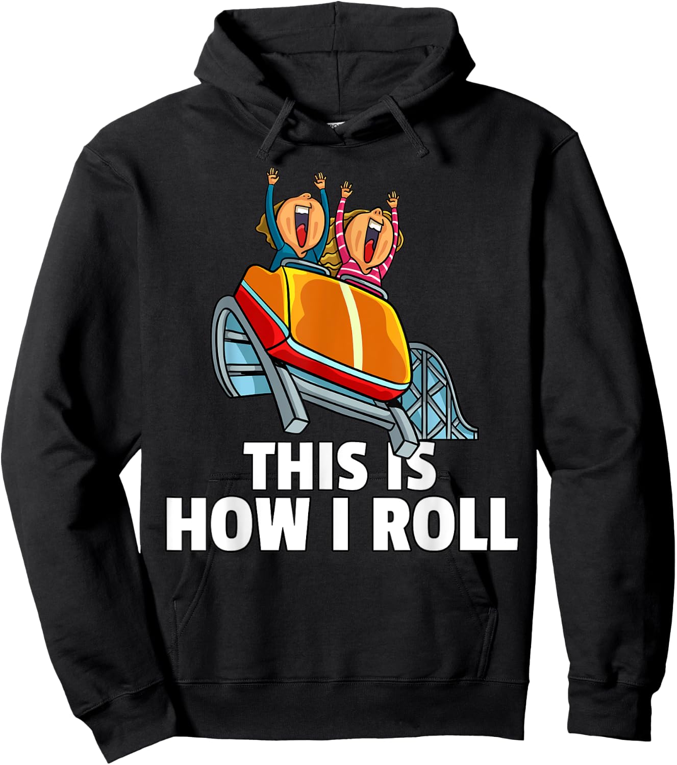 Roller Coaster Gift Amusement Theme Park Hoodie - Hoodie | Black