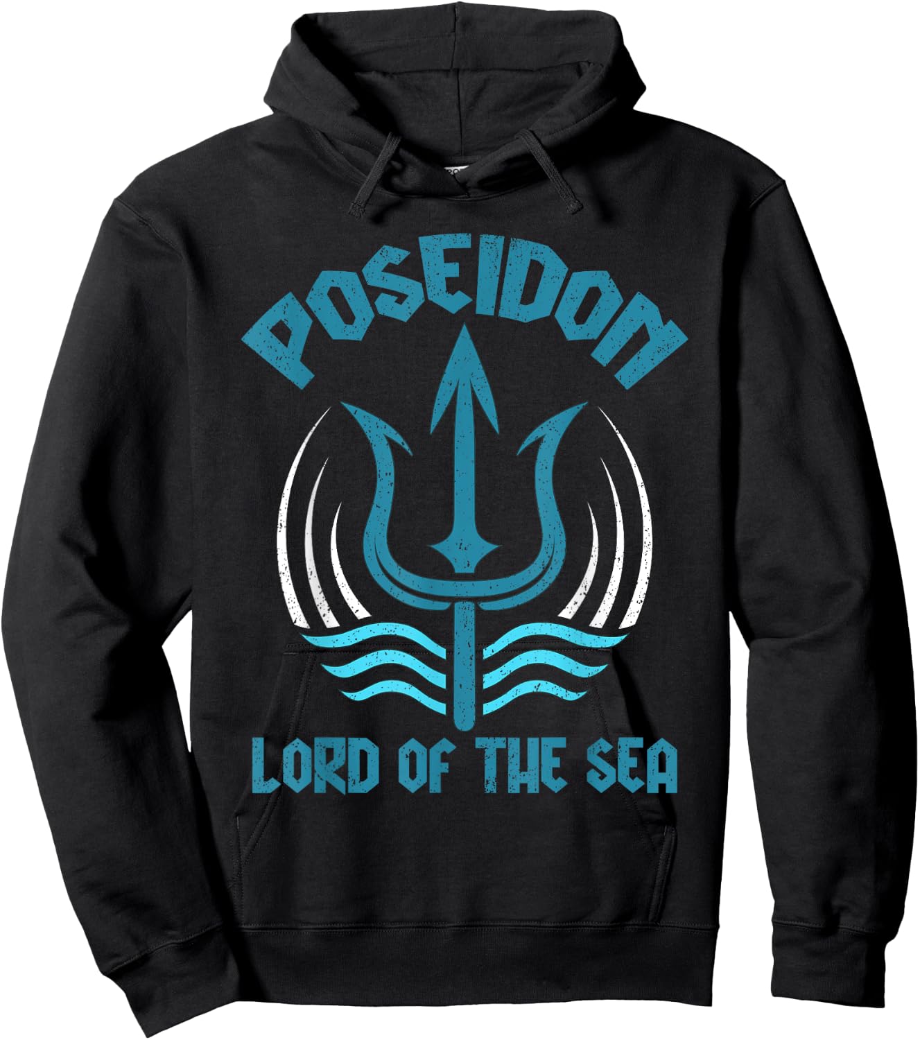 Poseidon Trident Shirt Lord of the Sea Greek God Symbol Hoodie - Hoodie | Black