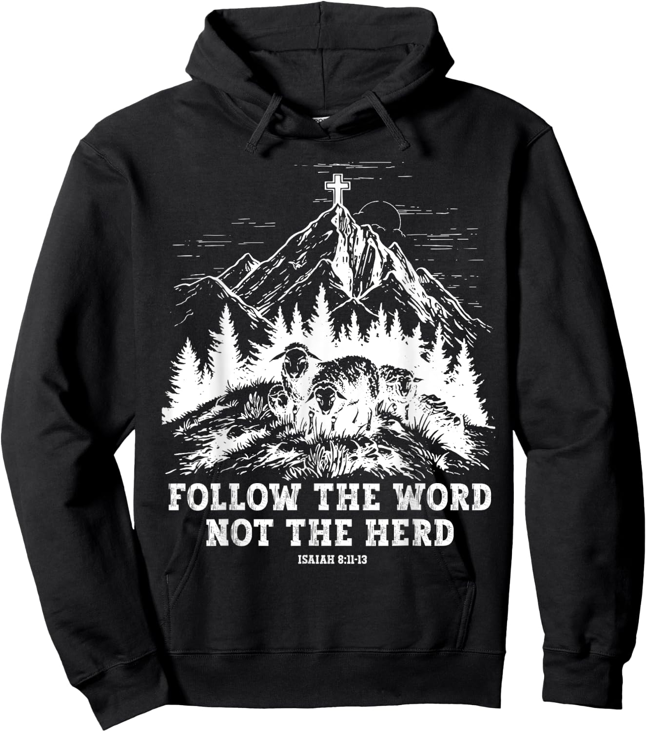 Sheep Follow The Word Not The Herd Hoodie - Hoodie | Black