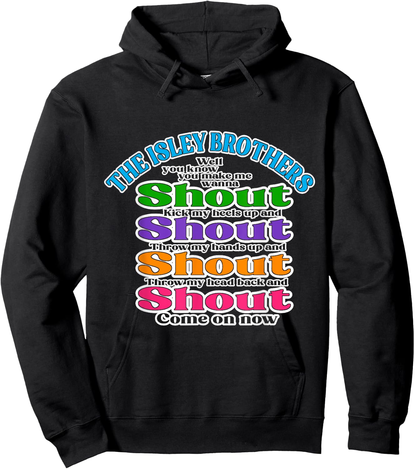 Isley Brothers - Shout Lyrics Hoodie - Hoodie | Black