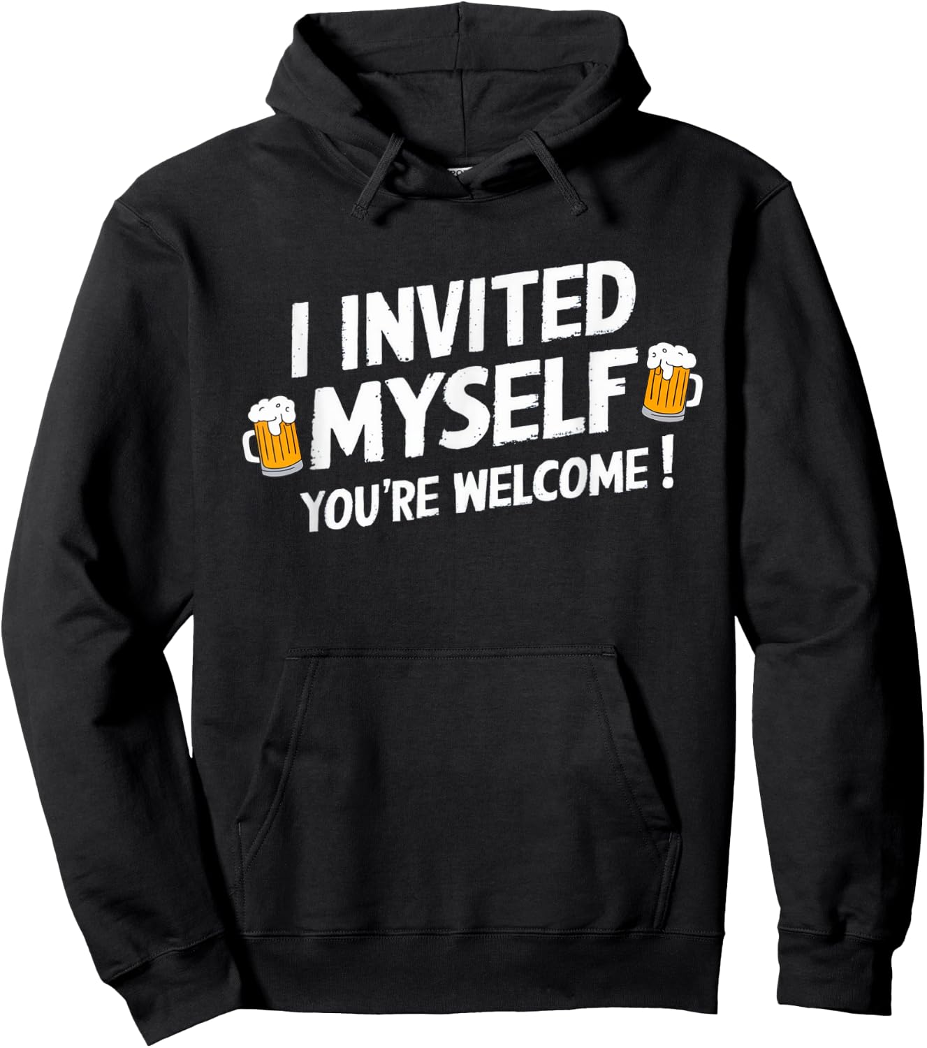 I Invited Myself Uninvited Party Guest BBQ Beer Crasher Hoodie - Hoodie | Black