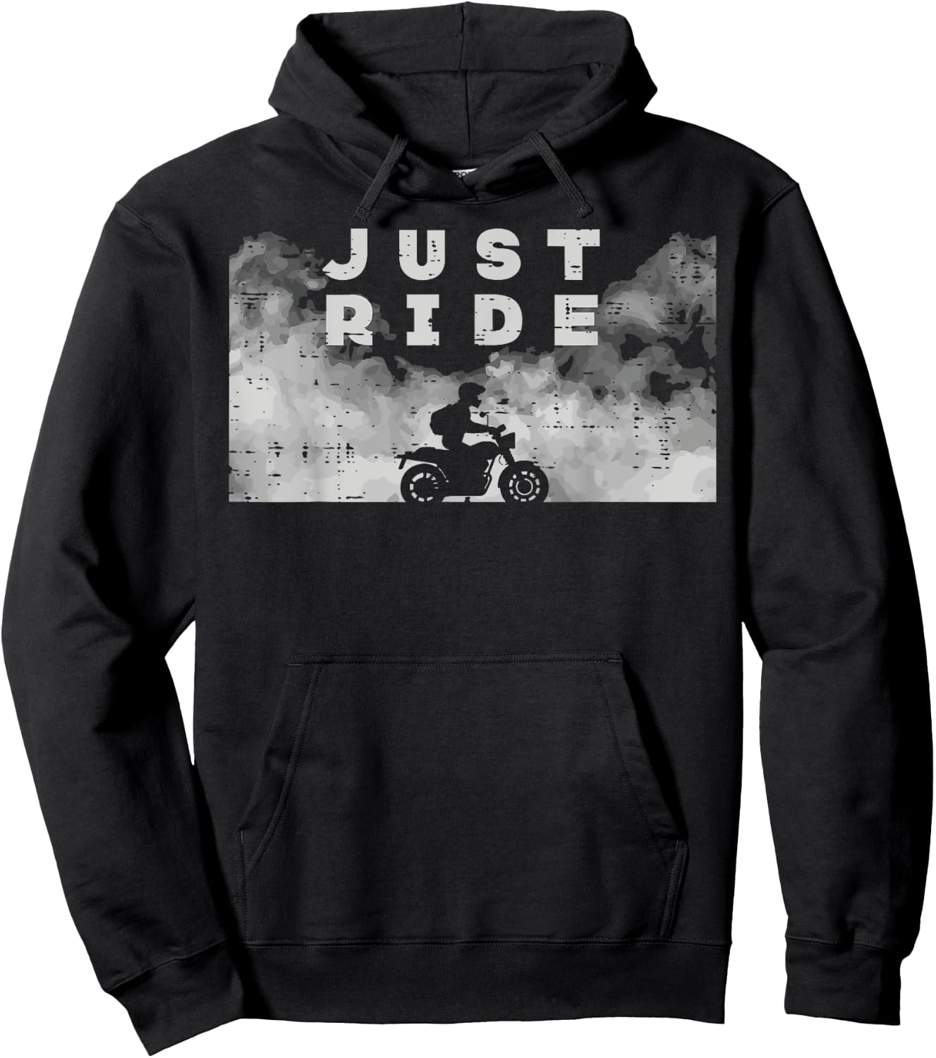 Biker Just Ride Cool Motorcycle Motorbike Men Women Kids Hoodie - Hoodie | Black