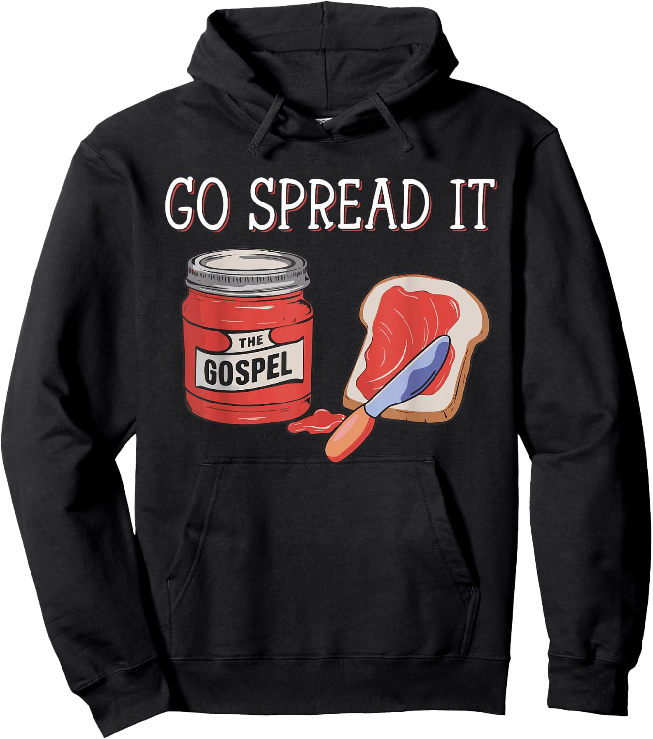 Go Spread It The Gospel , Small, Black Hoodie - Hoodie | Black
