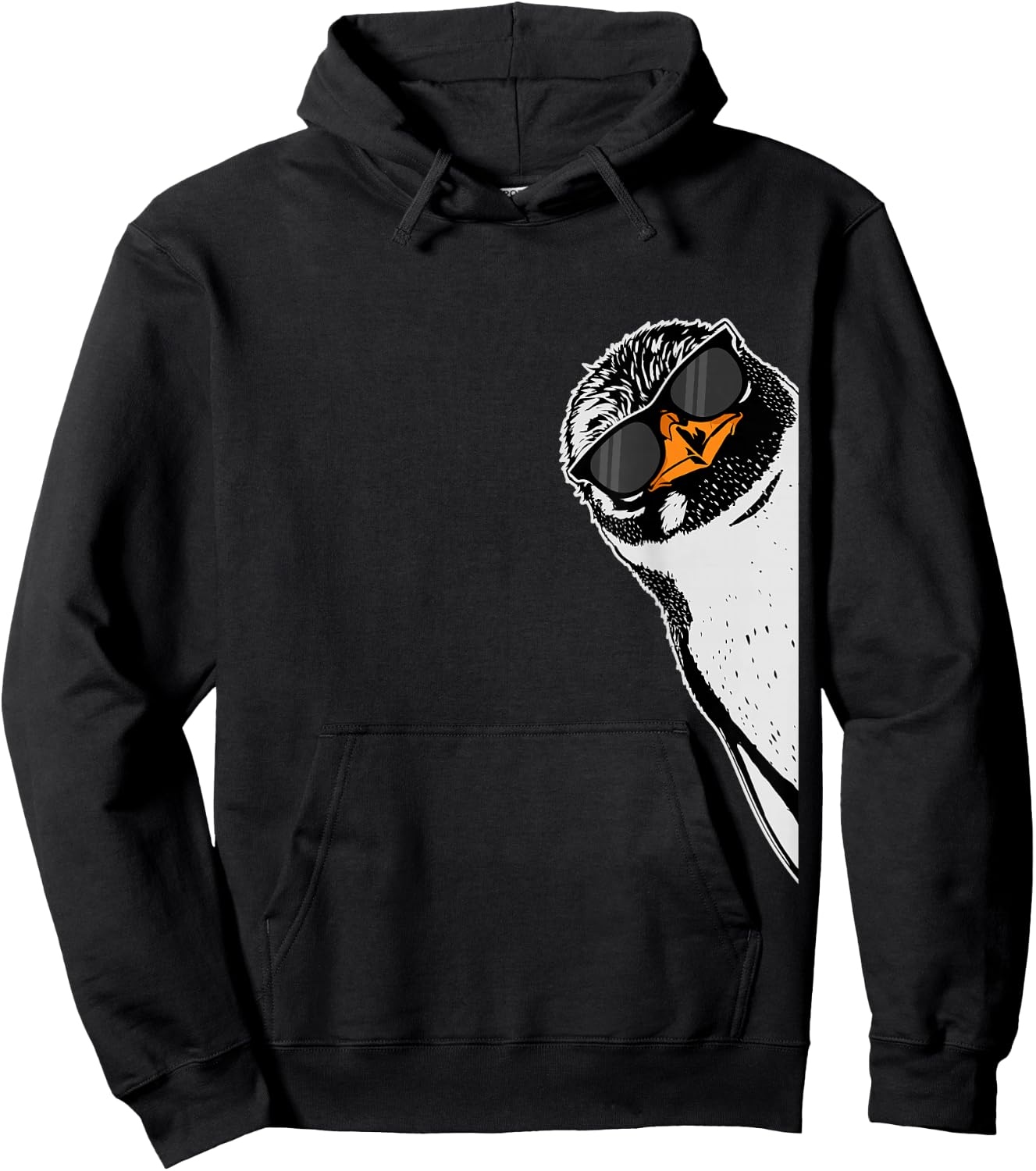 Cool Penguin Lover Boys Kids Sunglases Penguin Hoodie - Hoodie | Black