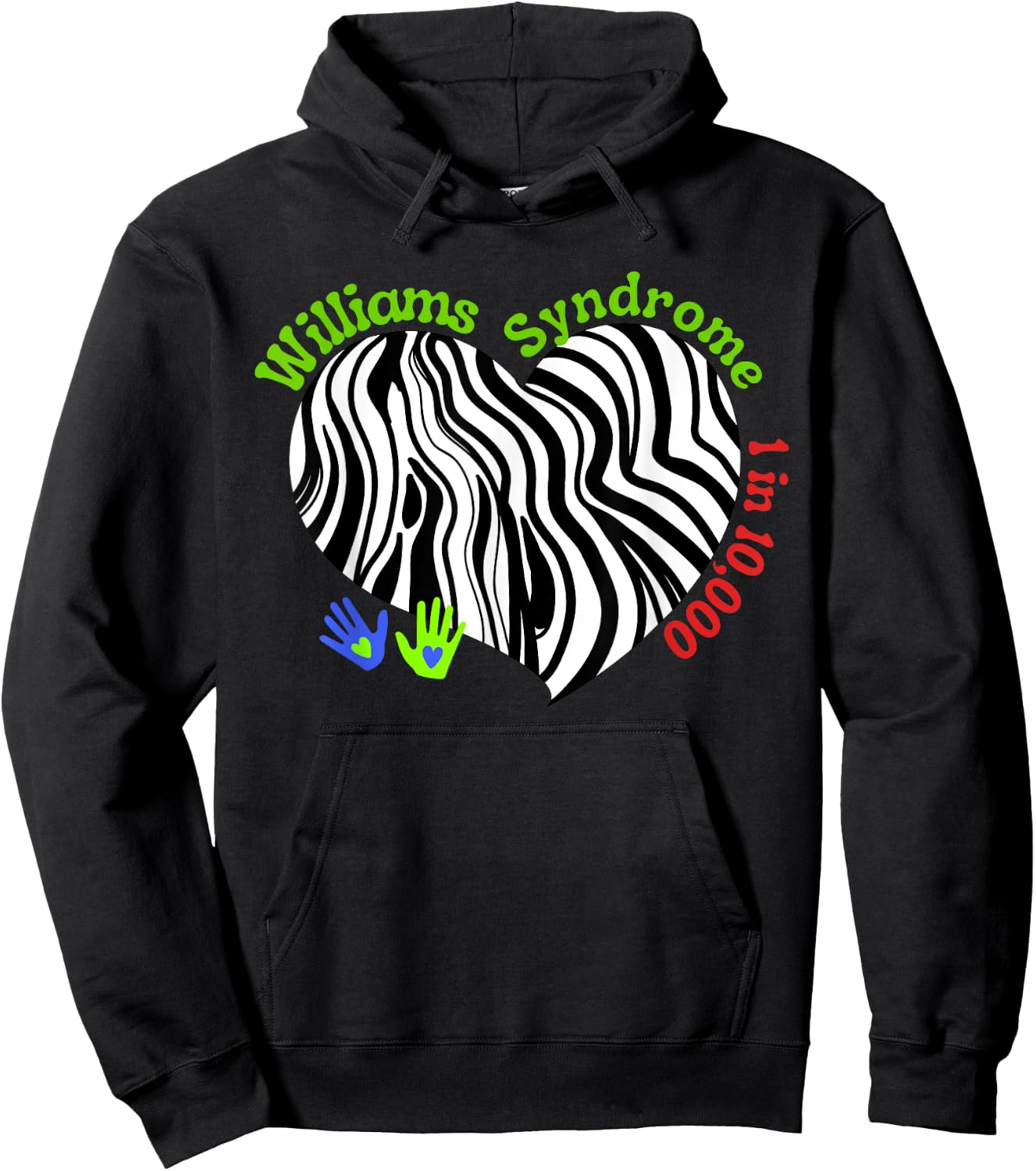 Williams Syndrome Awareness WS Williams Syndrome Warrior Hoodie - Hoodie | Black