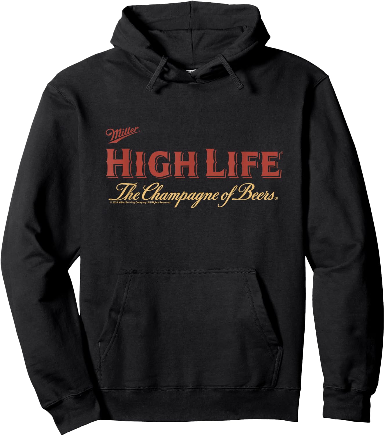 Miller High Life Champagne Of Beers Vintage Hoodie - Hoodie | Black
